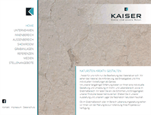 Tablet Screenshot of kaiser-natursteine.com